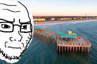 beach closed frown glasses irl irritated looking_to_the_right mouth pier stubble subvariant:soyak_(irritated) water // 998x664 // 692.5KB