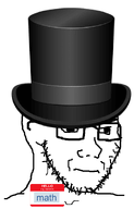 closed_mouth hello_my_name_is_(sticker) math_(namefag) meta:namefags meta:self_insert stubble subvariant:soyak_(irritated) top_hat variant:soyak // 600x935 // 66.9KB