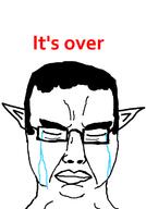 closed_eyes closed_mouth crying ear elf glasses hair its_over soyjak subvariant:chudjak_front text variant:chudjak // 500x718 // 26.5KB
