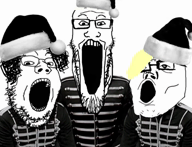 3soyjaks christmas glasses music my_chemical_romance open_mouth sound soyjak stubble variant:cobson variant:markiplier_soyjak variant:tony_soprano_soyjak video // 704x540, 40.9s // 3.8MB