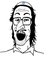 collared_shirt crooked_teeth excited gape glasses grin hair jewish_hat jewish_nose jewish_star kike kike_nose long_hair nose_piercing nose_ring piercing smug squinting variant:mulletjak // 838x1072 // 109.1KB