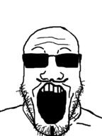 admin glasses nuadmin open_mouth soyjak stubble variant:markiplier_soyjak // 600x800 // 9.4KB