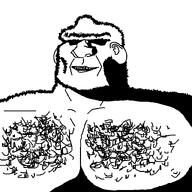 buff chest_hair hairy muscles muscular_male ominous shadow shirtless variant:ishish_soyak_ears // 1600x1600 // 83.2KB