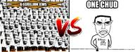 100_men_vs_one_gorilla a_gorillion_kikes billions_must billions_must_die botton font gorilla handshake happy_merchant impact_font jewish_nose jews judaism kike man nas:happy_jewish nas:merchant subvariant:pol_face table text variant:chudjak vs // 4719x1807 // 4.8MB