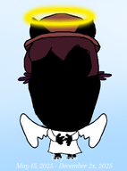 angel big_head cat_ear clothes full_body halo jimbo_(namefag) jimbo_(user) meta:namefags niko_(oneshot) oneshot text vantablack_skin variant:alicia wing // 590x800 // 118.0KB