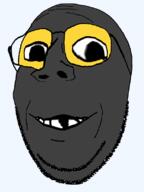 deformed glasses grey_skin smile soot soot_colors soyjak soyjak_party stubble subvariant:emmanuel subvariant:wholesome_soyjak variant:gapejak // 600x800 // 94.4KB