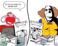 biting_lip bowtie brown_hair clothes computer creepy evil glasses hair heart i_love jdc john_david_card lds mormonism ominous pooner soy soy_milk soyjak stubble text variant:cobson // 1500x1203 // 662.2KB