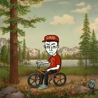 album_cover art bike cap clothes forest full_body glasses hat mountain music swastika tree tyler_the_creator variant:chudjak variant:cobson // 640x640 // 687.0KB