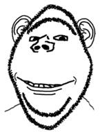 closed_mouth ear smile soyjak stubble subvariant:wholesome_soyjak variant:gapejak variant:ishish_soyak_ears // 518x688 // 82.1KB