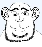 beard closed_mouth ear looking_at_you smile soyjak stubble template transparent_background variant:cobonsy // 775x849 // 21.2KB