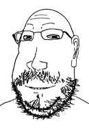 beard closed_mouth ear glasses looking_at_you moustache series:fusionjaks smile subvariant:masscholar subvariant:massjak subvariant:mustached_gapejak subvariant:scholar subvariant:wholesome_soyjak teeth template transparent_background variant:gapejak // 1109x1641 // 47.5KB