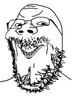 angry distorted glasses soyjak stubble variant:gapejak // 600x800 // 255.2KB