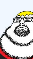 bald closed_eyes closed_mouth fat glasses nate nate_higgers neckbeard sleeping transparent_background variant:neckbeardjak yellow_hair // 324x576 // 15.8KB