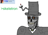 antenna bowtie clothes hat menstrualcykill_(user) meta:namefags meta:tagme metal red_eyes robot silberfisch_(namefag) skeleton skeletorn_(namefag) subvariant:perceptive_chud suit terminator tophata variant:chudjak // 1286x951 // 72.4KB