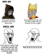 2021 2soyjaks 600 aristotle bloodshot_eyes catholic chad christianity closed_eyes crying ear glasses hair hand history large_eyebrows mustache nordic_chad open_mouth pagan philosophy screaming soyjak soyjak_comic stretched_mouth stubble teeth text variant:cryboy_soyjak variant:soyak // 640x835 // 369.0KB