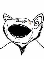 anger_mark angry deformed ear open_mouth soyjak stubble variant:impish_soyak_ears // 574x768 // 51.5KB