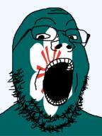 flag flag:saga_todofuken flower glasses hair japan open_mouth plant saga_todofuken soyjak stubble teeth todofuken transparent_background variant:gapejak // 600x800 // 46.5KB