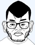 glasses hair large_ear large_forehead series:fusionjaks stubble subvariant:chudplier variant:brandon variant:chudjak variant:markiplier_soyjak // 600x772 // 18.9KB