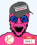 admin badge blue_eyes blue_glasses cap clothes doll doll_(user) glasses hat nose open_mouth pink_skin smile stubble variant:fluxjak // 355x429 // 52.6KB