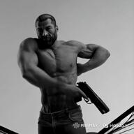 ai_generated artificial_intelligence buff bug fly gigachad greyscale gun gunshot meta:Not_OC meta:nas nas:gigachad rating=NAS shooting sound subnas:gigafly // 720x720, 5.6s // 2.0MB