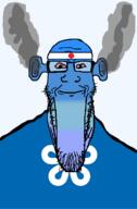 angry bald bloodshot_eyes blue blue_skin calm closed_mouth ear flag flag:fukuoka flag:japan fukuoka fume glasses japan ogre_ears seethe smoke soyjak stretched_chin stubble template todofuken transparent_background variant:markiplier_soyjak // 823x1250 // 60.8KB