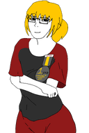 1_year_on_bald_men_with_glasses_website badge closed_mouth glasses hair kate kate_hikes medal nate redraw series:foidjaks smile subvariant:soygirl that_one_fucking_picture_of_nate_being_a_smug_little_bastard variant:soyak yellow_hair // 3833x5759 // 238.6KB