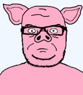 animal closed_mouth ear glasses pig pink_skin serious soyjak stubble variant:seriousjak // 454x520 // 5.0KB