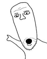 open_mouth pointing soyjak stubble variant:unknown // 313x395 // 20.4KB