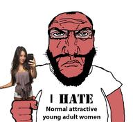 angry clothes female girl glasses hate irl pedophile punisher_face red_skin stubble subvariant:science_lover variant:markiplier_soyjak woman // 1017x935 // 167.5KB