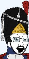 Grenadier accessory beard bearskin clothes eagle epaulettes eyebrows france french_empire glasses hair hat looking_to_the_right military military_hat military_uniform napoleonic_war nose old_guard open_mouth pom_poms stubble teeth teeth_showing transparent transparent_background variant:soyak wrinkles // 970x1970 // 82.1KB