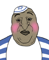 big_nose blush brown_skin closed_mouth clothes eyelashes hair hat jewish_nose judaism jude kike kippah looking_at_you nose series:yehudyakim star_of_david subvariant:hunky_twink_sex_machine tallit teeth variant:alicia // 592x720 // 46.8KB