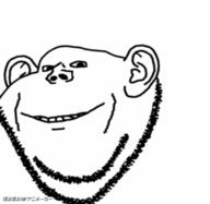 animated poyopoyo soyjak sweden variant:gapejak variant:impish_soyak_ears // 400x389 // 990.2KB