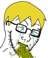 crying disgusted nate soyjak variant:soyak vomit // 297x363 // 74.0KB