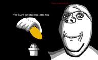 crying food fruit glasses juicer lemon lemon_(user) meta:tagme murder ominous rape smile soyjak stubble subvariant:wholesome_soyjak tear text variant:cobson variant:gapejak // 960x594 // 98.5KB