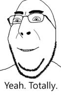 agree closed_mouth eyebrows glasses npc smile soyjak stubble subvariant:wholesome_soyjak totally variant:cobson variant:gapejak yeah // 1080x1674 // 196.6KB