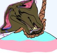 bloodshot_eyes brown_troonjak crying open_mouth rope soyjak suicide tongue transparent_background trend:slopjak variant:bernd // 768x719 // 271.1KB