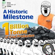 bloodshot_eyes clothes coal coal_mine crying glasses hair hindi_text india ministry_of_coal multiple_soyjaks mustache narendra_modi selfish_little_fuck soy soy_(soyjak_party) soyjak soylent soylent_(mint_chocolate) soylent_bottle stubble teeth text variant:a24_slowburn_soyjak variant:cryboy_soyjak // 1080x1080 // 1.4MB