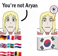 a10_eyes aryan asian ayumu_kasuga azumanga_daioh blonde_hair_ flag:austria flag:belgium flag:denmark flag:france flag:germany flag:netherlands flag:norway flag:south_korea flag:sweden flag:united_kingdom korea korean osaka subvariant:female_markiplier variant:markiplier_soyjak white white_asian // 1080x1053 // 738.4KB