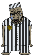 body brown_skin clothes crying full_body holocaust jewish_nose judaism jude kike series:yehudyakim shoah star_of_david striped_clothing variant:rupturejak // 448x700 // 17.9KB