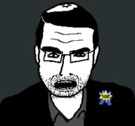 ben_shapiro black_background closed_mouth clothes looking_at_you stubble suit variant:unknown yamaka // 1462x1362 // 75.3KB