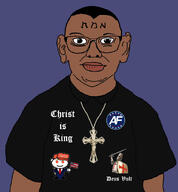 brown_skin christ_is_kang christcuck christian_cross christianity deus_vult donald_trump flag:united_states maga_hat reddit spiс variant:brandon // 859x925 // 93.7KB