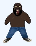 black_skin body full_body jeans meta:tagme shirtless sneakers variant:bernd // 2750x3500 // 1.3MB