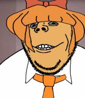 blue_eyes bowtie looking_at_you mymy_(ongezellig) ongezellig orange_skin smile stubble subvariant:gapealien variant:gapejak // 1200x1383 // 578.1KB