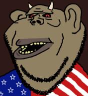 amerimutt brow_ridge el_ogro_de_las_americas flag:united_states horn lips mutt open_mouth red_sclera stubble subvariant:impish_amerimutt united_states variant:impish_soyak_ears wrinkles yellow_teeth // 598x648 // 23.8KB