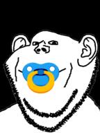 ear pacifier smile soyjak stubble variant:impish_soyak_ears // 574x768 // 107.0KB