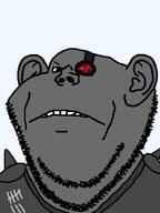 angry apocalypse armor ear frown goggles grey_shirt grey_skin looking_at_you shaved spike stubble tally_mark teeth teeth_showing transparent_background variant:impish_soyak_ears wrinkles // 598x800 // 26.2KB