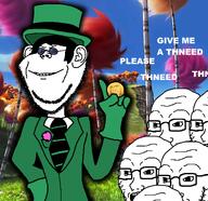 closed_mouth clothes coin glasses green_suit necktie once-ler open_mouth smile stubble suit sunglasses the_lorax the_lorax_(2012) thneed truffula_tree variant:cobson variant:impish_soyak_ears variant:soyak // 5166x5001 // 3.3MB