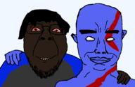 black_skin bloodshot_eyes discord friendship kratos nigger no_more_brother_wars trend:jartycuck variant:bernd variant:chudjak warrior-z_(user) // 834x541 // 21.0KB
