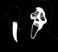 clothes glasses halloween hand hat holding_object inverted knife mask open_mouth scream soyjak stretched_mouth variant:markiplier_soyjak // 1025x926 // 33.9KB