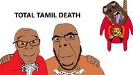 3soyjaks bloodshot_eyes brown_eyes brown_skin crying flag flag:sri_lankan_army flag:tamil_eelam flag:travancore friendship hanging kerala no_more_brother_wars sri_lanka sri_lankan_army subvariant:brunetto tamil tamil_eelam tamil_tigers text tongue_out travancore variant:bernd variant:cobson variant:feraljak yellow_teeth // 960x542 // 116.7KB